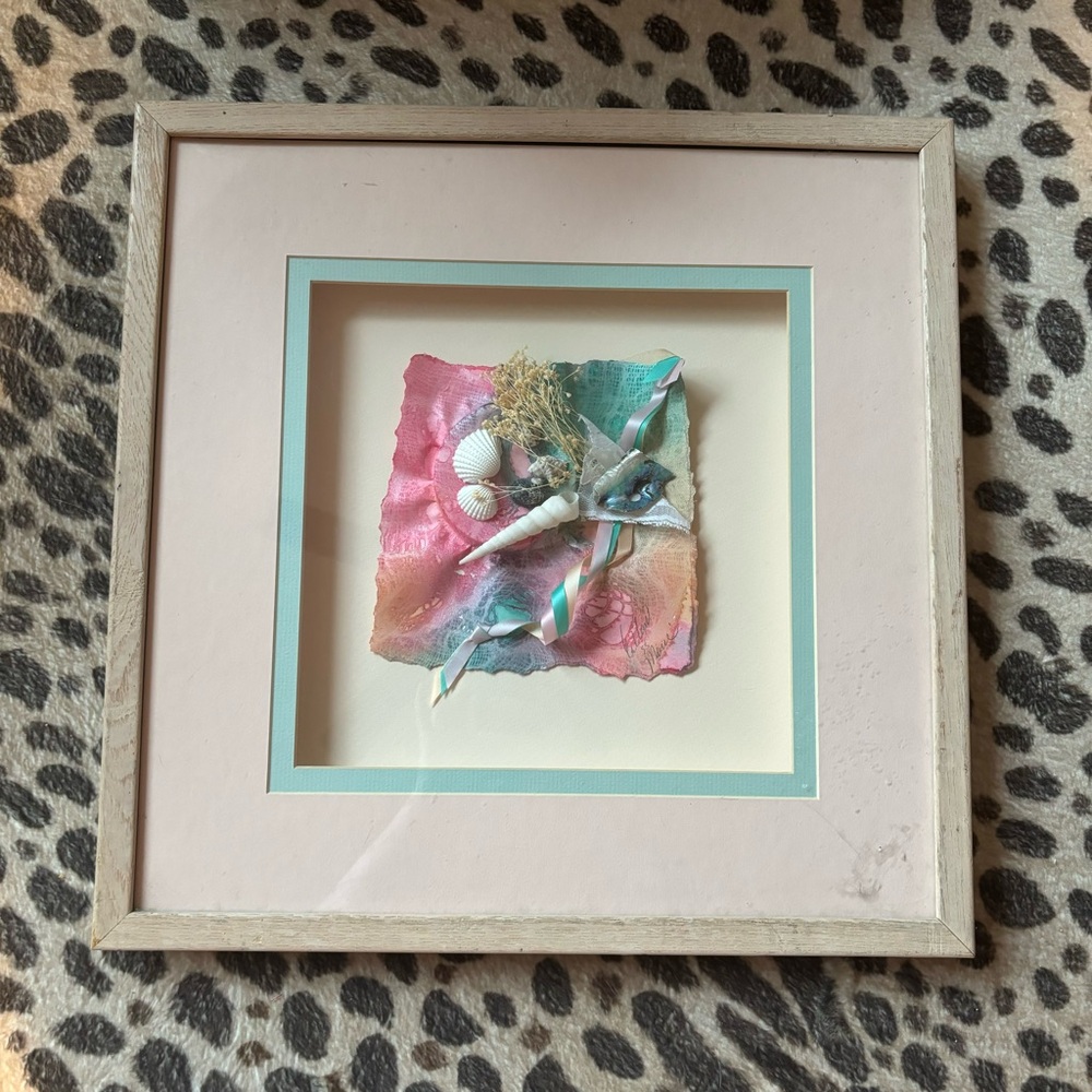 Sea shells shadow box wall art